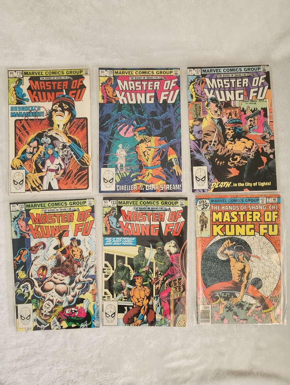 Master of Kung Fu #71 #119 #120 #121 #122 #123 Shang-Chi Marvel 6 Comic Book Lot